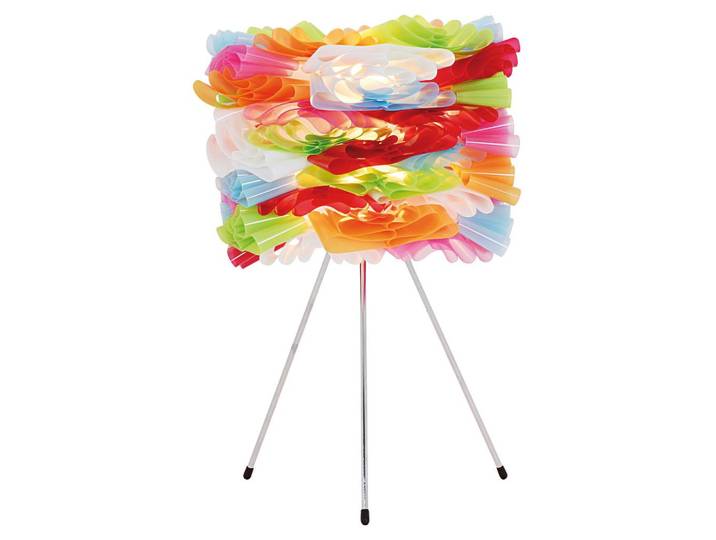 Tischlampe Volant dimmbar Multicolor