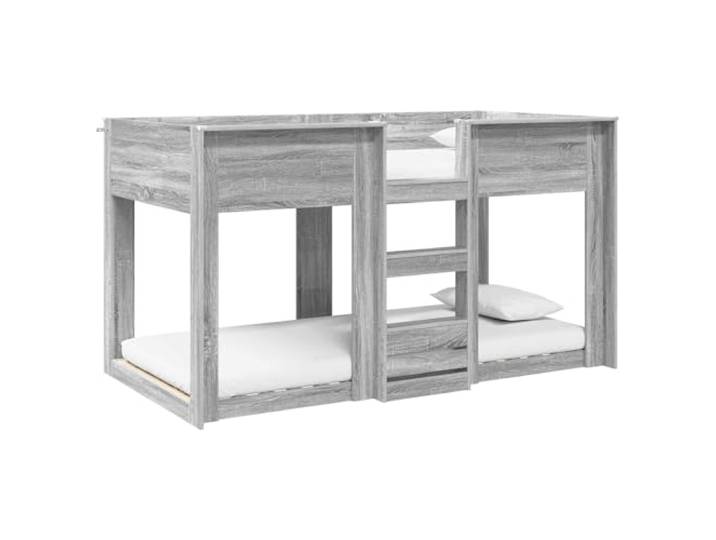 PUGYNBK Etagenbett Sonoma grau 75 x 190 cm mit Sicherheitslamellen Premium-Holz, platzsparend, einfache Reinigung, für kleine Räume