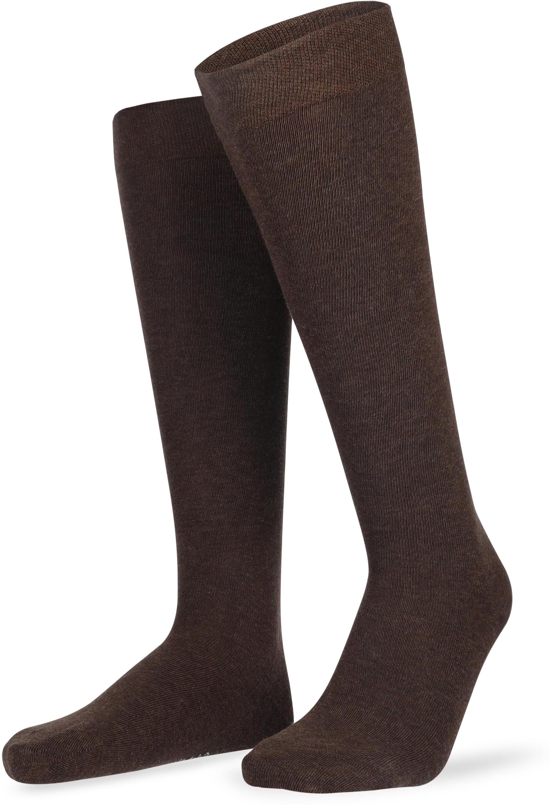 Kniestrümpfe HUDSON "RELAX COTTON", Herren, Gr. 45-46, braunmeliert, Baumwollmischung, normal, Socken Kniestrümpfe, druckfreier Relax-Komfortbund braunmeliert 45-46