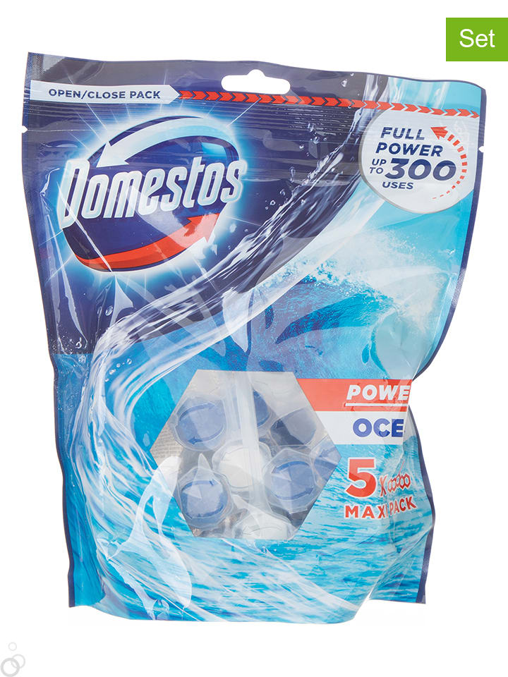 5er-Set: WC-Steine "Domestos Power Ocean", je 5 Stück - onesize