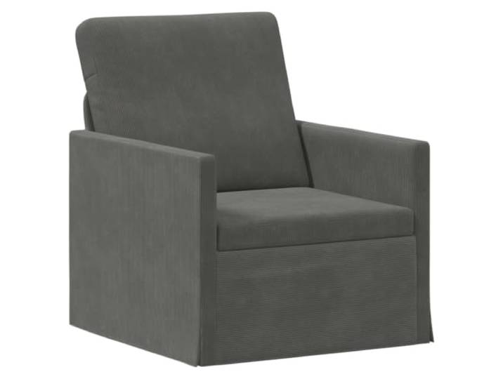 vidaXL Einzelsofa Dunkelgrau 70 x 81 x 82 cm Cordstoff Bietet dauerhafte Unterstützung und Zuverlässigkeit. Schaumkissen sorgen für überlegenen Komfort