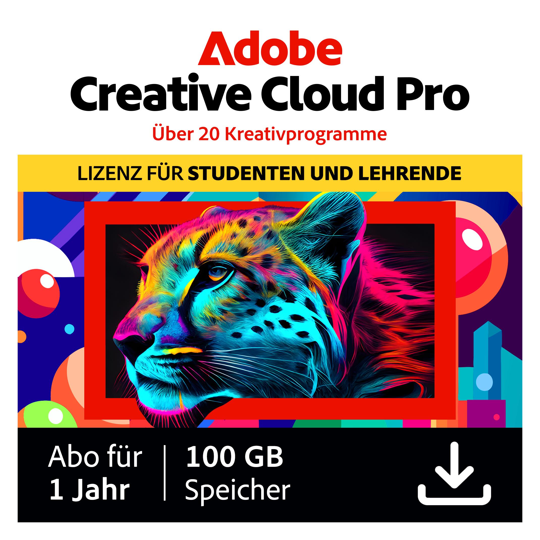 Adobe Creative Cloud Pro Education (1 User, 1 Geräte/User, 12 Monate) (65303877)