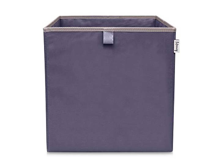 LIFENEY Boîte de rangement bleu foncé compatible Kallax 33 x 33 cm Rangement carré pratique\, Format 33 x 33 x 33 cm\, Plastique léger\, Gamme Lifeney Essentiels\, Maison bien organisée
