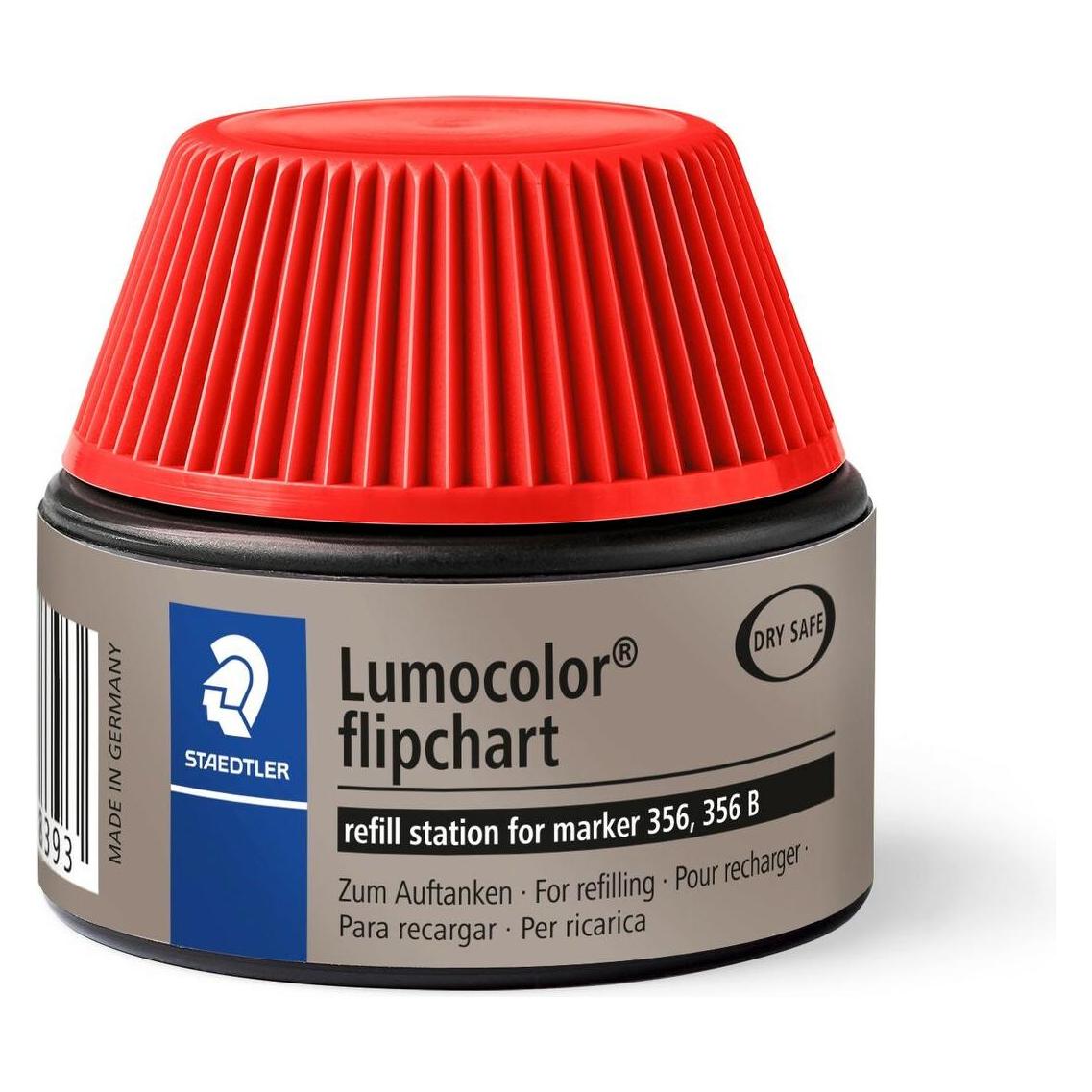 Staedtler Lumocolor flipchart marker 488 56 Nachfüllstation für marker 356 und 356 B, Einzelprodukt, rot (1x) (488 56-2)