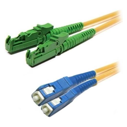 XtendLan FO patch E2000/APC-SC 2m / Optický patch kabel / duplex / 9/125 / G.652d / LS0H (2 m) (FOP-E2SC-D-2-9)