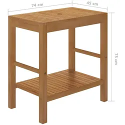 vidaXL, Waschbeckenunterschrank, Gavonetta (45 x 74 x 75 cm)