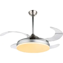 Deckenventilator Cabrera 100 cm Nickel mit LED Leuchte