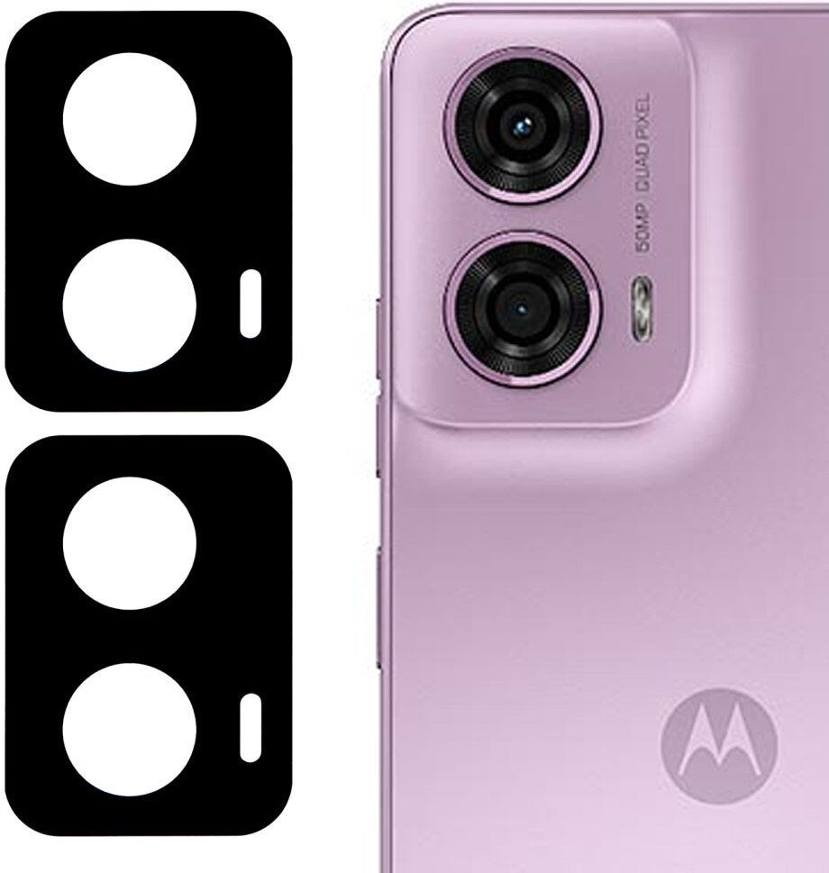INCOVER Motorola Moto G04 (4G) / G04s (4G) / G24 (4G) - Hærdet Kameralinsebeskyttelsesglas - 2 stk - Sort