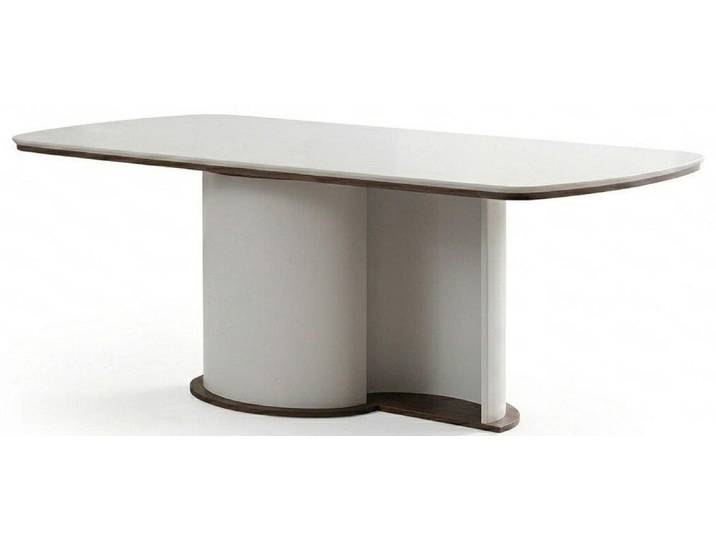 Xlmoebel Säulen-Esstisch Moderner Weißer Esstisch Großer Rechteckiger Küchen Tisch Elegantes