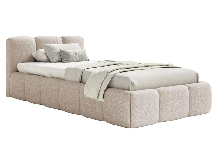 Selsey Cloudy Low – Polsterbett 90x200 cm, Chenille Hellbeige
