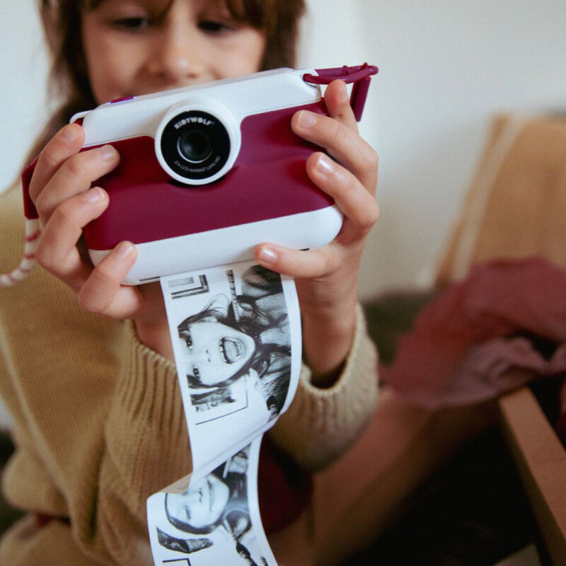 Appareil photo à impression instantané K-PRINT rouge - Kidywolf