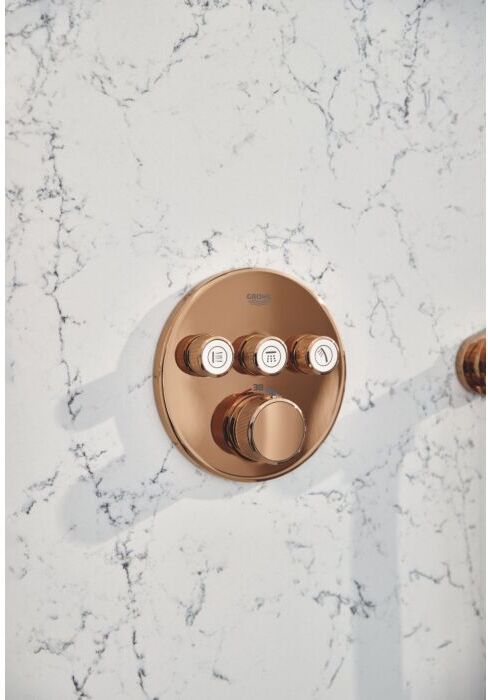 Grohe Grohtherm Smartcontrol Fertigmontageset 29121DA0 warm sunset, rund, UP-Thermostat, 3 Absperrventile