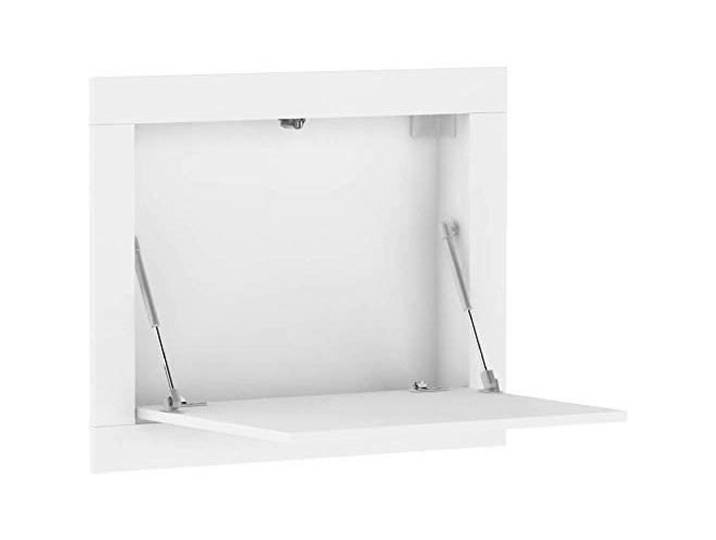 Bureau mural pliable RAM pour ordinateur (blanc mat) 10x74x59cm