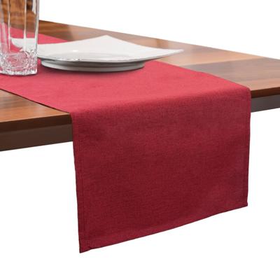 Tischläufer OTTO HOME "Meellon" Gr. 3, rot (bordeaux), B:180cm L:40cm, Polyester, Tischdecken, unifarben, modern, strukturiert, Esszimmer, Esstisch, Deko