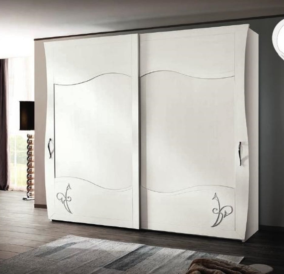 Multifunctionele houten garderobekast met stellingkast voor de slaapkamer