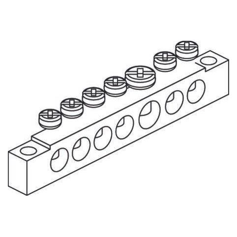 Cubic Erdungsklemme, Cu-mini, 7-polig, passend für Halterung für 0064-0000 (Diverse) (2077-0000)
