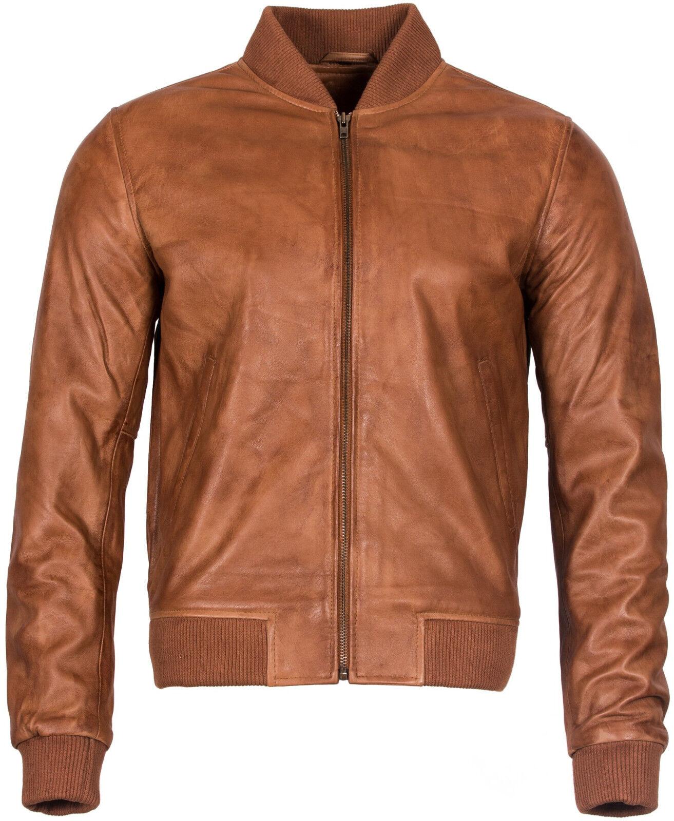 Varisty leren bomberjack