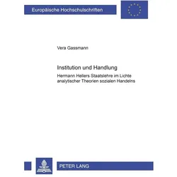 Institution und Handlung, Fachbücher von Vera Gassmann