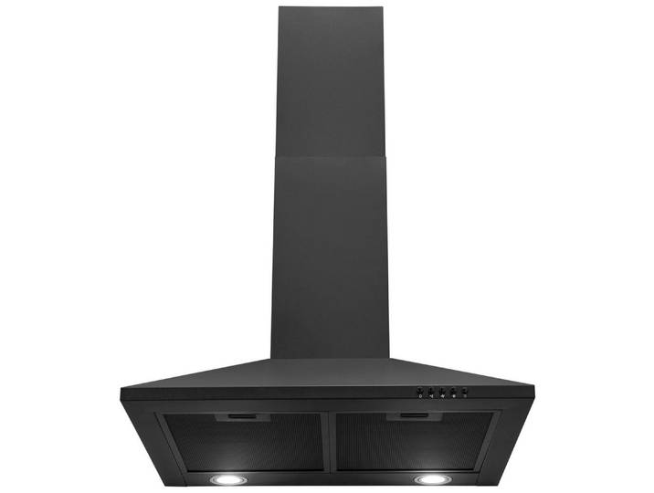 exquisit Wandhaube KH 60-8.3 (sw) Pyramidenförmige Haube – stilvoll & flexibel mit LED-Beleuchtung