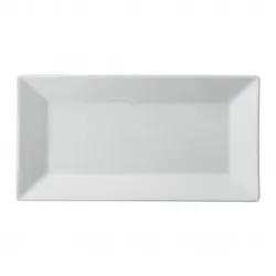 Saturnia Kimi Uni Rechteckplatte 34x18cm * - weiß -