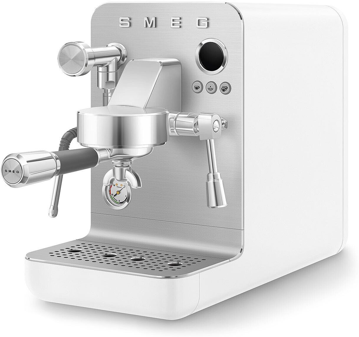 SMEG Espressomaschine "EMC02BLMEU", weiß (weiß, matt), B:28,8cm H:54,5cm T:55,5cm, Kaffeemaschinen, Mini Pro, Espressomaschine