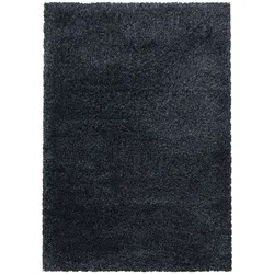 Hochflorteppich Shaggy Einfarbig Weich Flauschig Waschbar Strapazierfähig Schlafzimmer Anthrazit 120x170 cm – SALZACH von Kadima Design