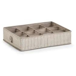 Aufbewahrungsbox Stripes Kunststoff Beige