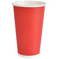 120x DUNI Pappbecher 50 cl Red