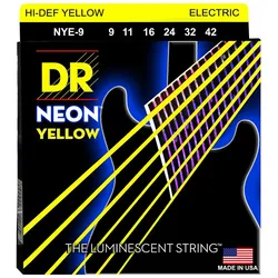 DR Strings Neon Yellow NYE-9 Lite .009-.042 - Saiten E-Gitarre