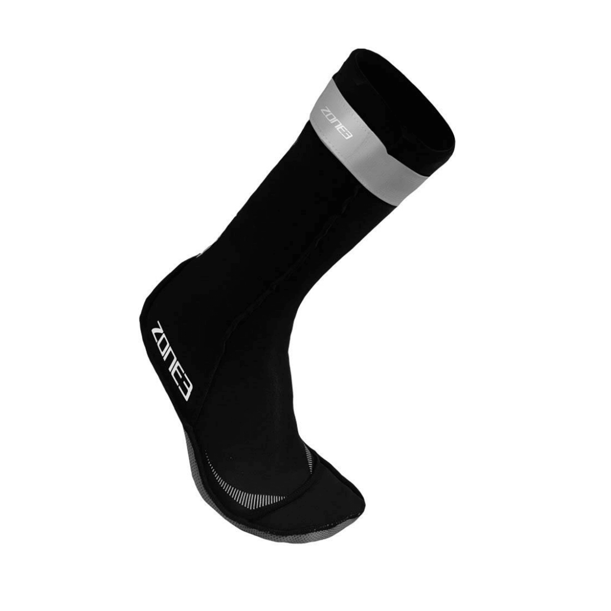 Meias de neoprene cinza reflexivo Zone3, Tamanho M
