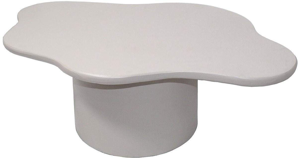 Vente-unique Salontafel in metaal - Crème - POLENDRA