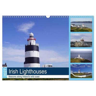 Irish Lighthouses - Beacons along Ireland's wild coast (Wall Calendar 2027 DIN A3 landscape), CALVENDO 12 Month Wall Calendar