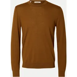 Pullover aus Merinowolle Braun S
