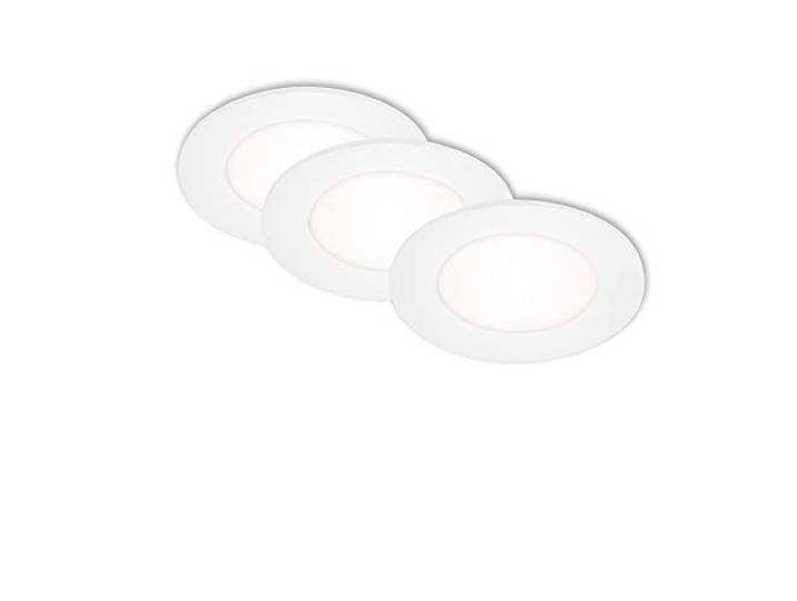 Briloner Leuchten - LED Einbauleuchten, 3er Set, Deckenlampen je 3 Watt, je 350 Lumen, 4.000 Kelvin, IP23, Weiß, 68x30mm (DxH)