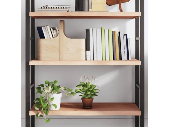 Massives Eichenholz unbehandelt Wandboard vielseitig Braun 80x50x4 cm Massivholz Wandregal 80x50 cm Eiche Unbehandelt Schweberegal Naturkante Belastbar 32kg für Wohnzimmer Bad Küche