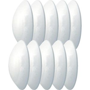 Böttcher-AG Türstopper aus Kunststoff, für die Wand, selbstklebend, weiß, Ø 4cm, 10 Stück