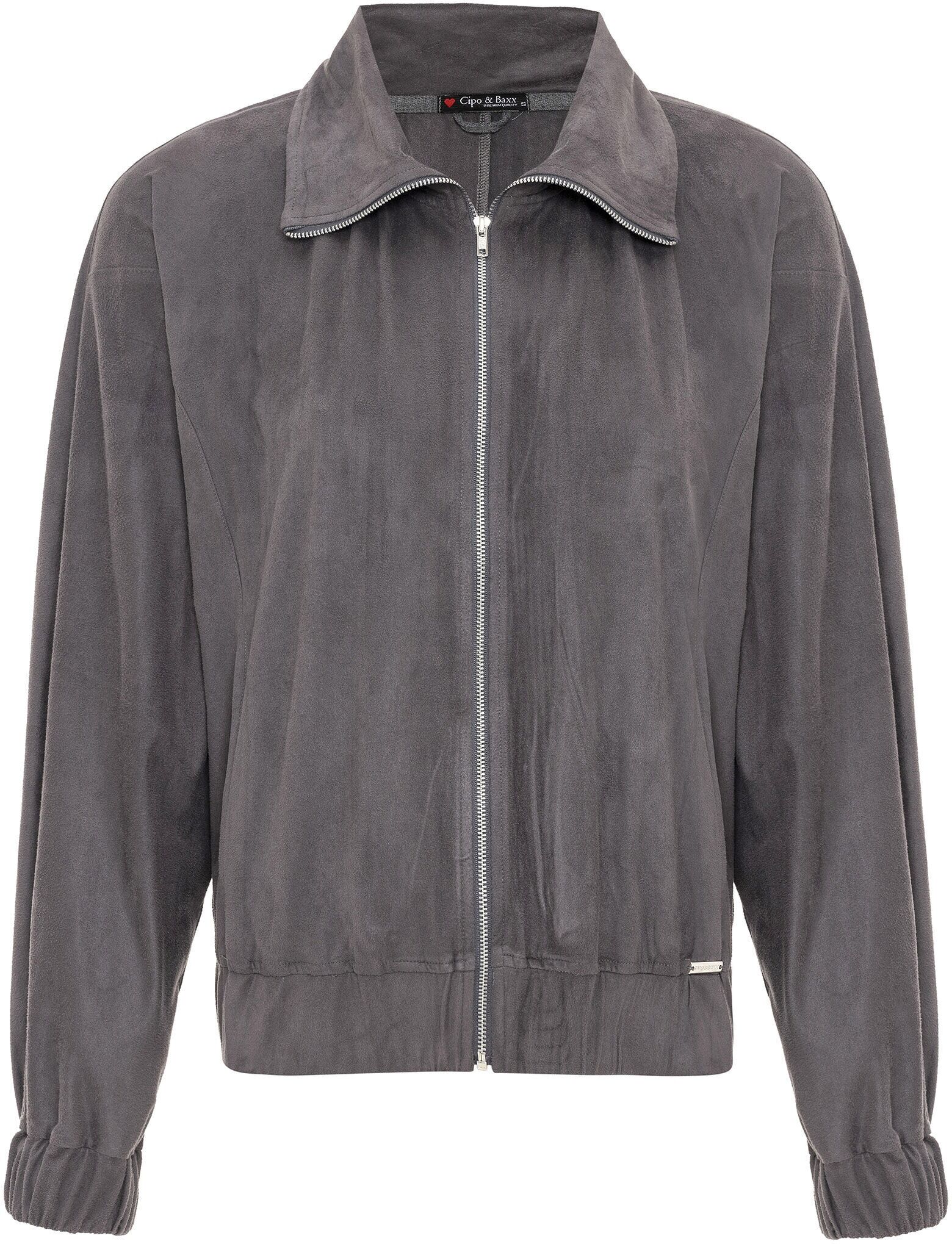 Trainingsanzug CIPO & BAXX "WLR151", Damen, Gr. S, grau, Casual, regular fit, Sportanzüge Trainingsanzug, mit Jacke und Hosentaschen