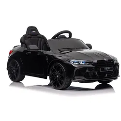 ES-Toys Kinder Elektroauto BMW M4 lizenziert 12V7A Akku 2 Motoren EVA-Reifen MP3 schwarz