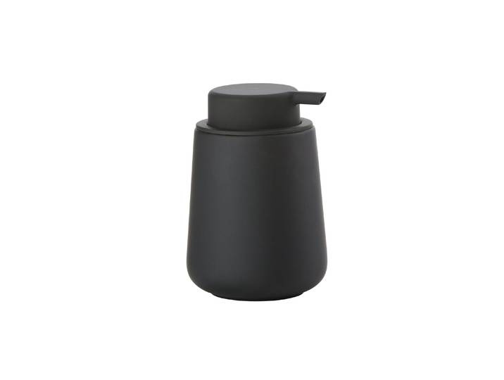 Seifenspender ZONE DENMARK Nova One 250 ml , schwarz, B:8cm H:11,5cm, Steinzeug, Dosierspender, Seifenspender