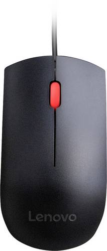 Lenovo Essential Ergonomische Maus USB Optisch Schwarz 3 Tasten 1600 dpi Ergonomisch