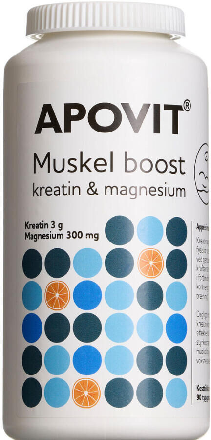 Apovit Muskel Boost Kreatin Og Magnesium Kosttilskud 90 stk