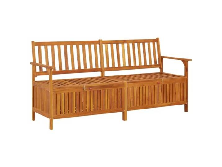 Truhenbank 170 cm Massivholz Akazie Stauraum unter der Sitzfläche,stabiler Holzrahmen,Naturmaterial Akazienholz,Innen- und Außenbereich