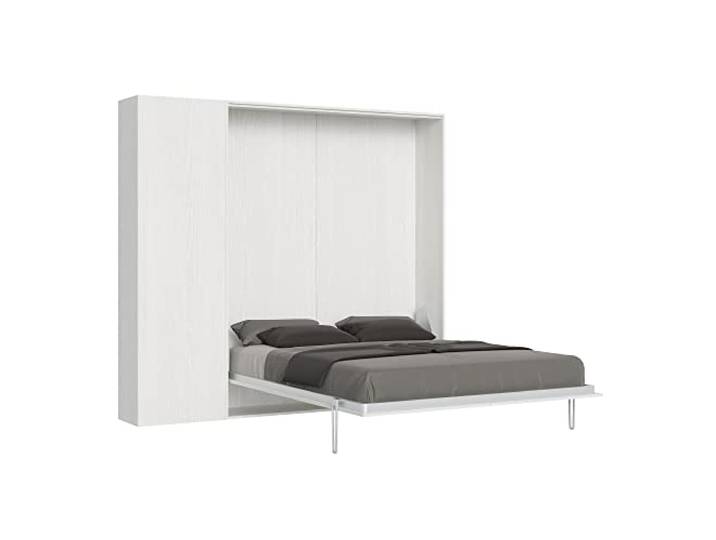 Tweepersoonsbed Kentaro wit essenhout links en rechts
