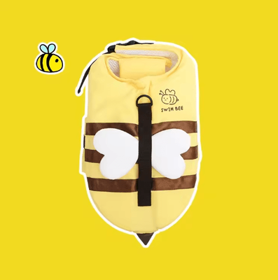 Inspire Picks Little Bee Dog Life Jacket Waterproof Swimsuit Harness For Puppies & Dogs swimsuit l