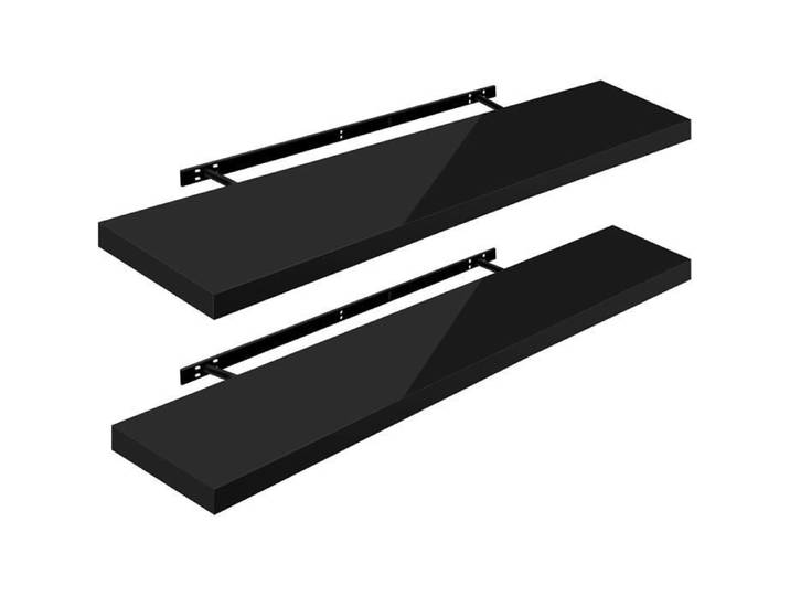 WOLTU 2 x Étagère Murale Tablette Murale Panneau de Bois Étagère Flottante Étagère à Livres 120x22 9x3 8cm Nior RG9484sz-2