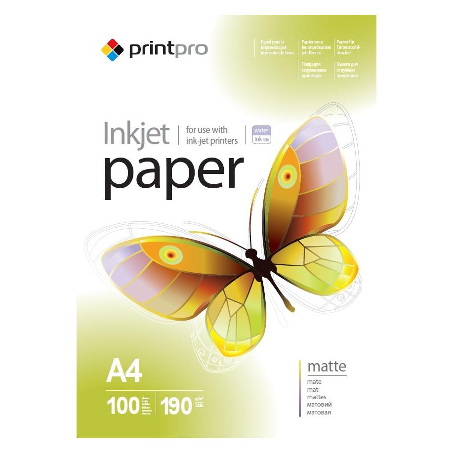 Colorway Office supplies PrintPro Matte Photo Paper, 190g/m, A4, 100pcs. (190 g/m², A4, 100 Stk.) (ColorWay)
