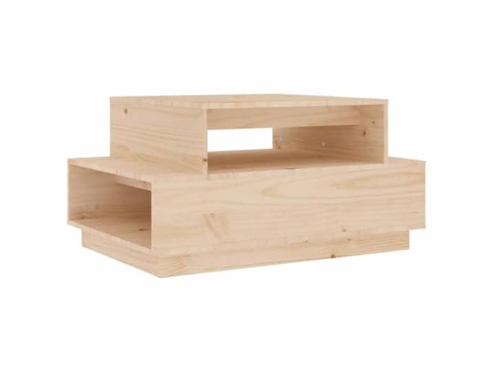 Favemtsl Couchtisch Massivholz Kiefer 80x55x40,5 cm Wohnzimmertisch Rustikaler Beistelltisch aus Kiefernholz mit Fach für Ihr Wohnzimmer, flach verpackt mit Anleitung.