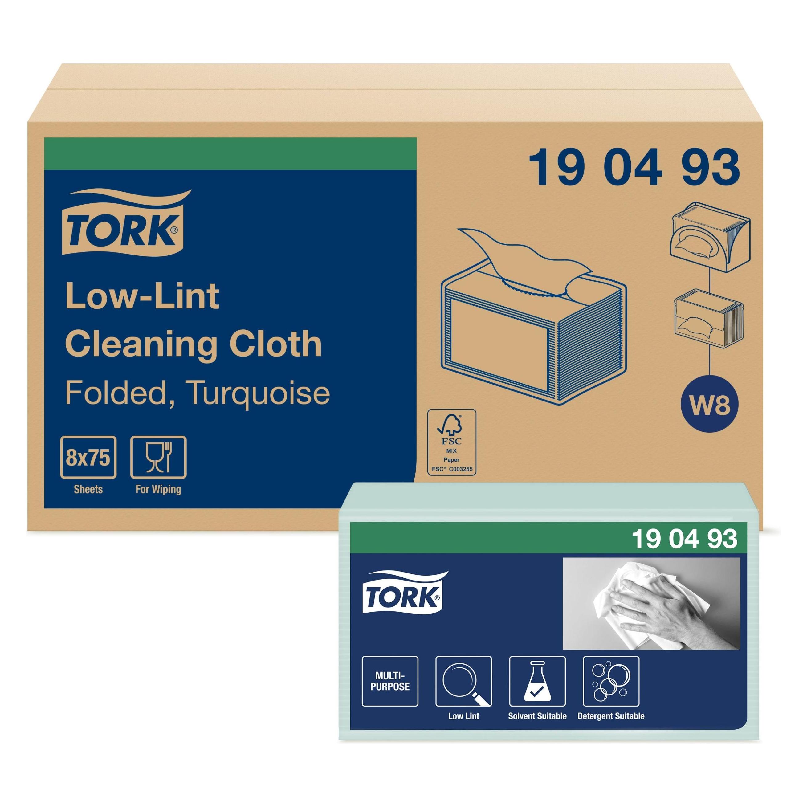 Tork Low-Lint Cleaning Cloths Blue 8x75 (600 Stk.) (190493)