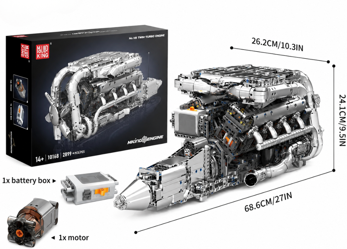 Mould King 10168 V8 Motor – Mould King Motoren Serie