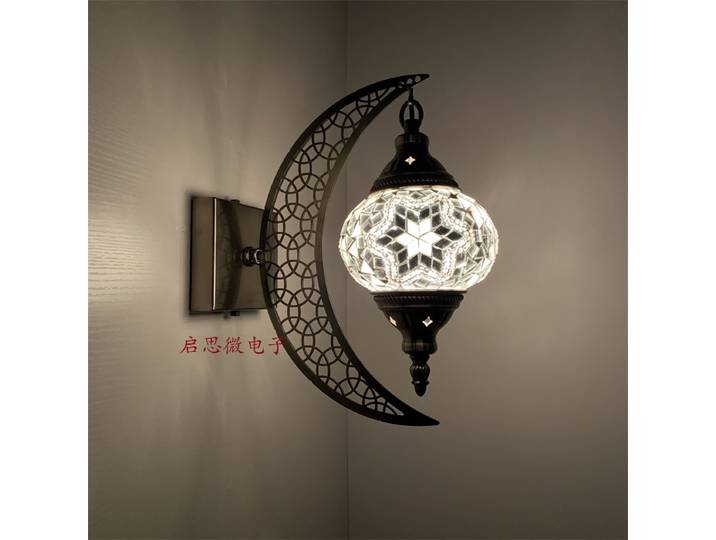 Nouvelle lampe murale en mosaïque turque de style Art déco méditerranéen, lampe murale romantique en verre mosaïque artisanal